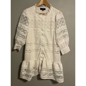 En Saison White Lace Dress